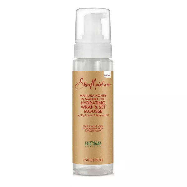 SheaMoisture Manuka Honey & Mafura Oil Hydrating Wrap & Set Hair Mousse 7.5oz